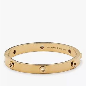 Kate Spade New York Spot The Spade Studded Bangle - Gold Tone